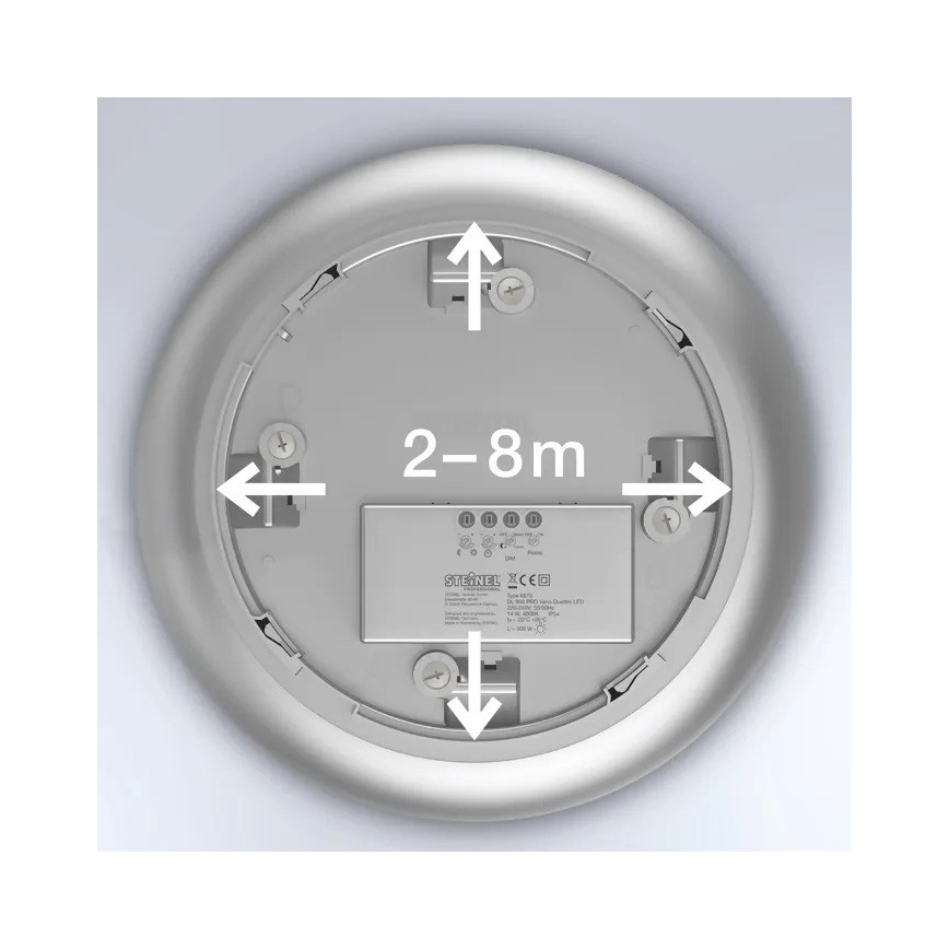 Steinel 068202 - LED Laevalgusti vannituppa anduriga DL Vario Quattro PRO S LED/14W/230V 3000K IP54