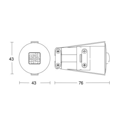 Steinel 068639 - Kohalolekuandur IR Quattro MICRO 6m COM1 IP65 must