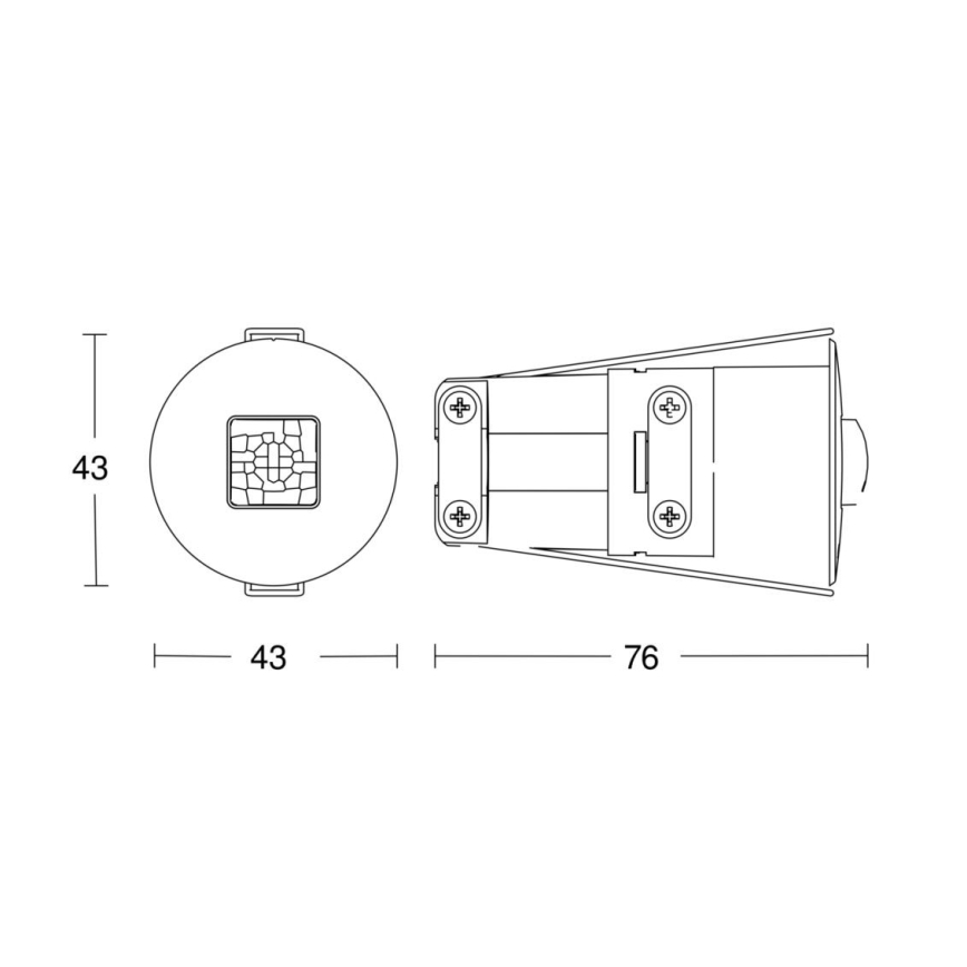 Steinel 068639 - Kohalolekuandur IR Quattro MICRO 6m COM1 IP65 must