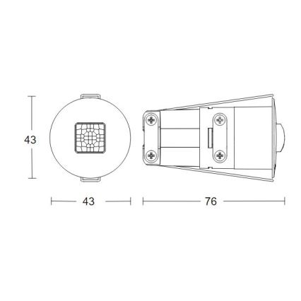 Steinel 068646 - Kohalolekuandur IR Quattro MICRO 6m KNX IP65 ümmargune must