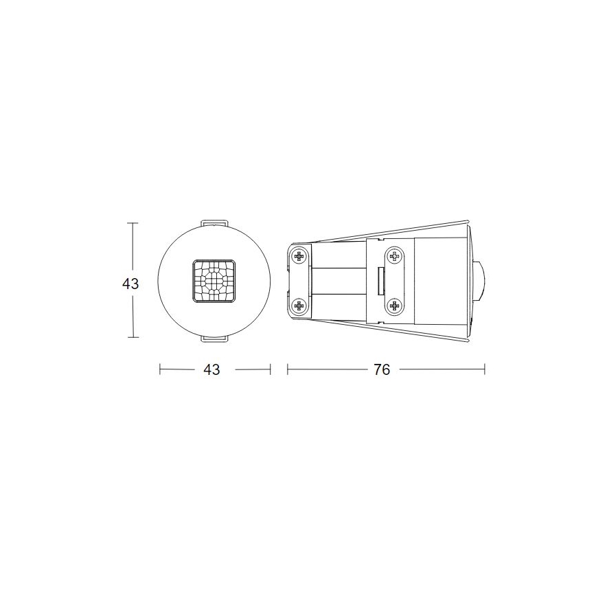 Steinel 068646 - Kohalolekuandur IR Quattro MICRO 6m KNX IP65 ümmargune must