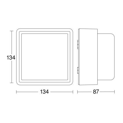 Steinel 078645- LED Väli seinavalgusti koos anduriga L 845 SC 9W/230V 3000K IP44 antratsiit