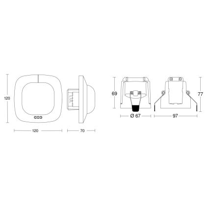 Steinel 079369 - Kohalolekuandur IR Quattro HD 24m COM1 valge