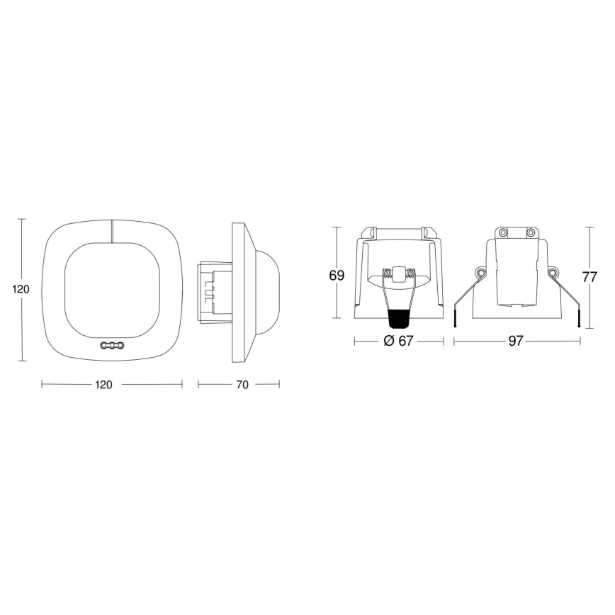 Steinel 079369 - Kohalolekuandur IR Quattro HD 24m COM1 valge