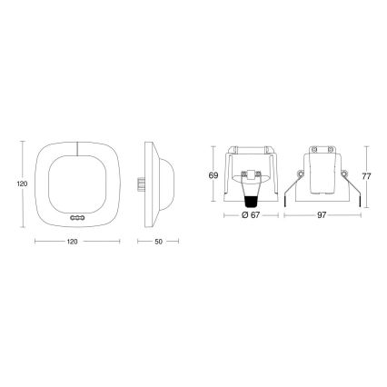 Steinel 079383 - Kohalolekuandur IR Quattro HD 24m KNX valge