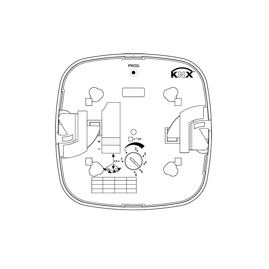 Steinel 079390 - Kohalolekuandur IR Quattro 8m V3 KNX valge