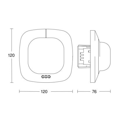 Steinel 079390 - Kohalolekuandur IR Quattro 8m V3 KNX valge