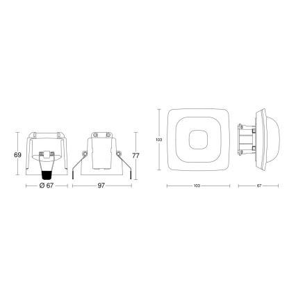 Steinel 079406 - Kohalolekuandur IR Quattro HD-2 24m COM1 valge