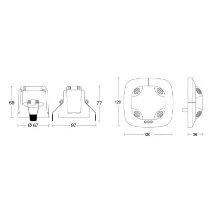 Steinel 079628 - Kohalolekuandur US 360 KNX valge