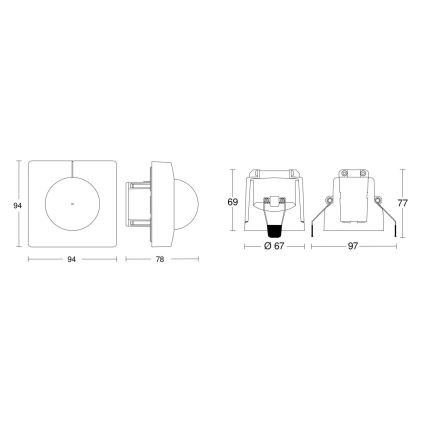 Steinel 079673 - Liikumisandur IS 345 COM1 230V valge