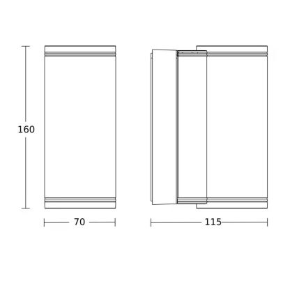 Steinel 087746 - LED-välisseinavalgusti 2xGU10/14,5W/230V L 940 C IP44