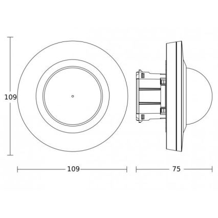 Steinel 088255 - Liikumisandur süvistatav kohaloleku anduriga PD-24 ECO DALI-2 360° valge