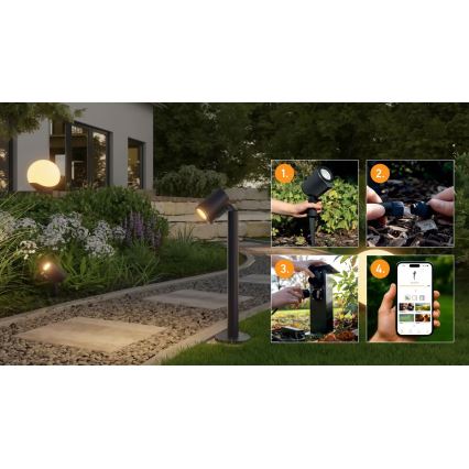 Steinel 089337 - LED RGBW välisvalgusti LED/7,9W/24V IP65