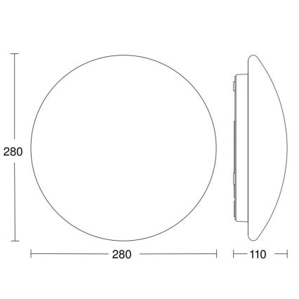 STEINEL 56032 - LED Vannitoavalgusti koos anduriga RS PRO LED/9,5W/230V IP54