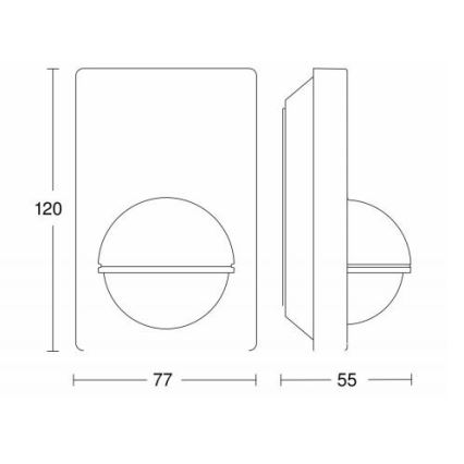 STEINEL 603113 - Väli liikumisandur IS 180-2 must IP54