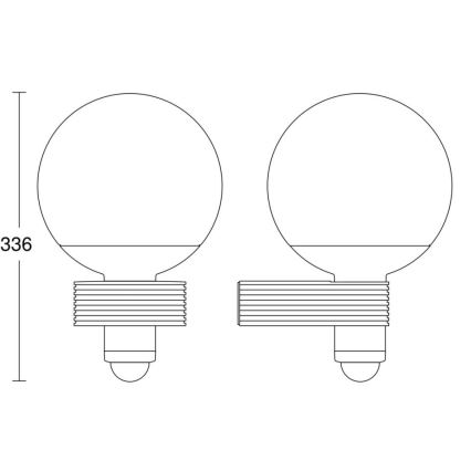 Steinel 611118 - LED Välivalgusti koos anduriga L 400 1xE27/60W/230V IP44 valge