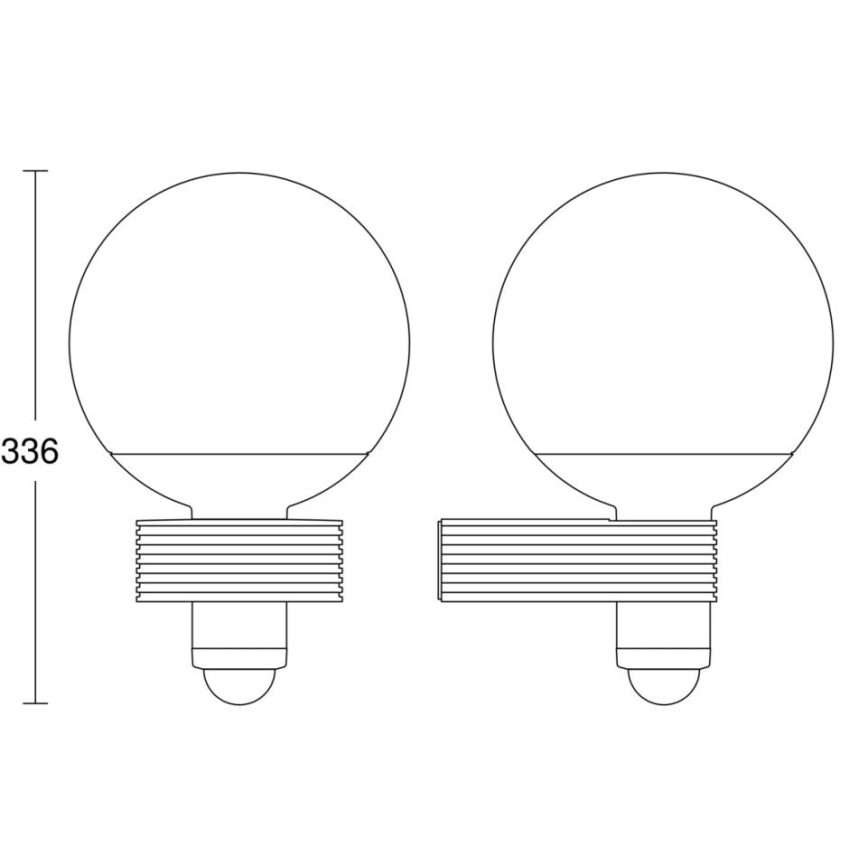 Steinel 611118 - LED Välivalgusti koos anduriga L 400 1xE27/60W/230V IP44 valge
