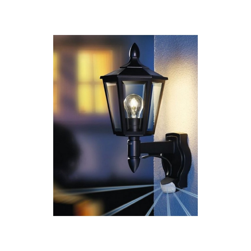 Steinel 617813 - Väli seinavalgusti anduriga L 15 1xE27/60W/230V IP44