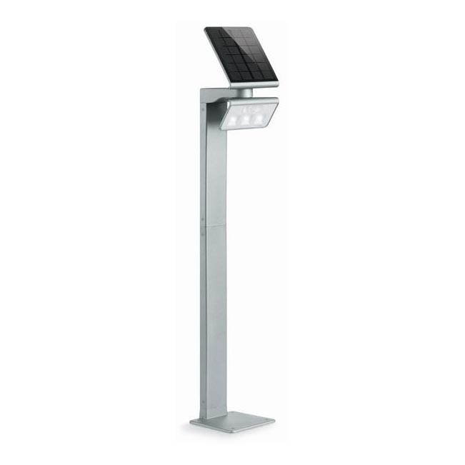 STEINEL 671211 - Päikesepaneeliga andur LED Prožektor XSolar GL-S 0,5W/LED hõbedane IP44 2500 mAh