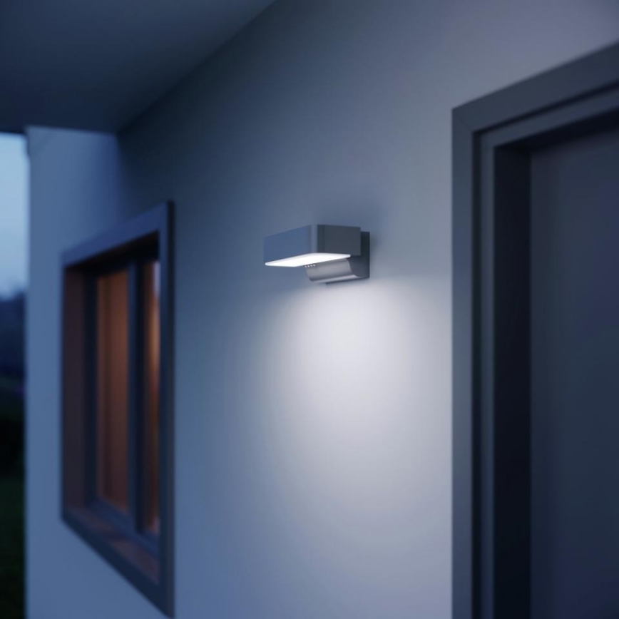 STEINEL 87555 - LED Väli seinavalgusti koos anduriga L 800 SC LED/7,5W/230V IP44 hõbedane