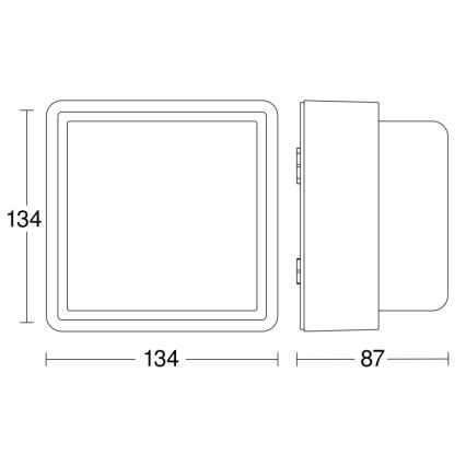 Steinel - LED Hämardatav seinavalgusti L 845 C LED/9W/230V 3000K IP44 antratsiit