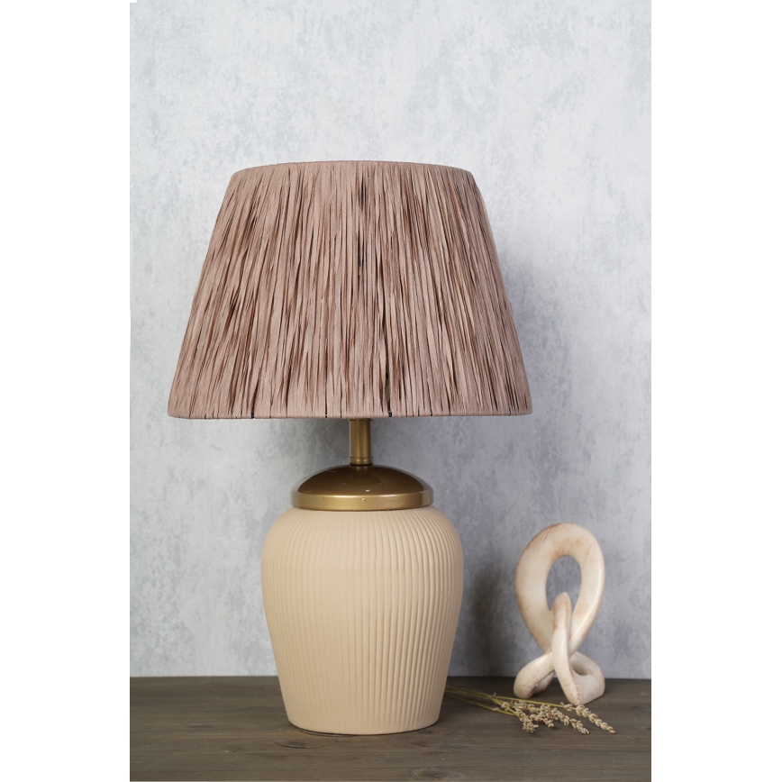 Stiilne lamp RAMZES 1xE27/40W/230V kreem / pruun