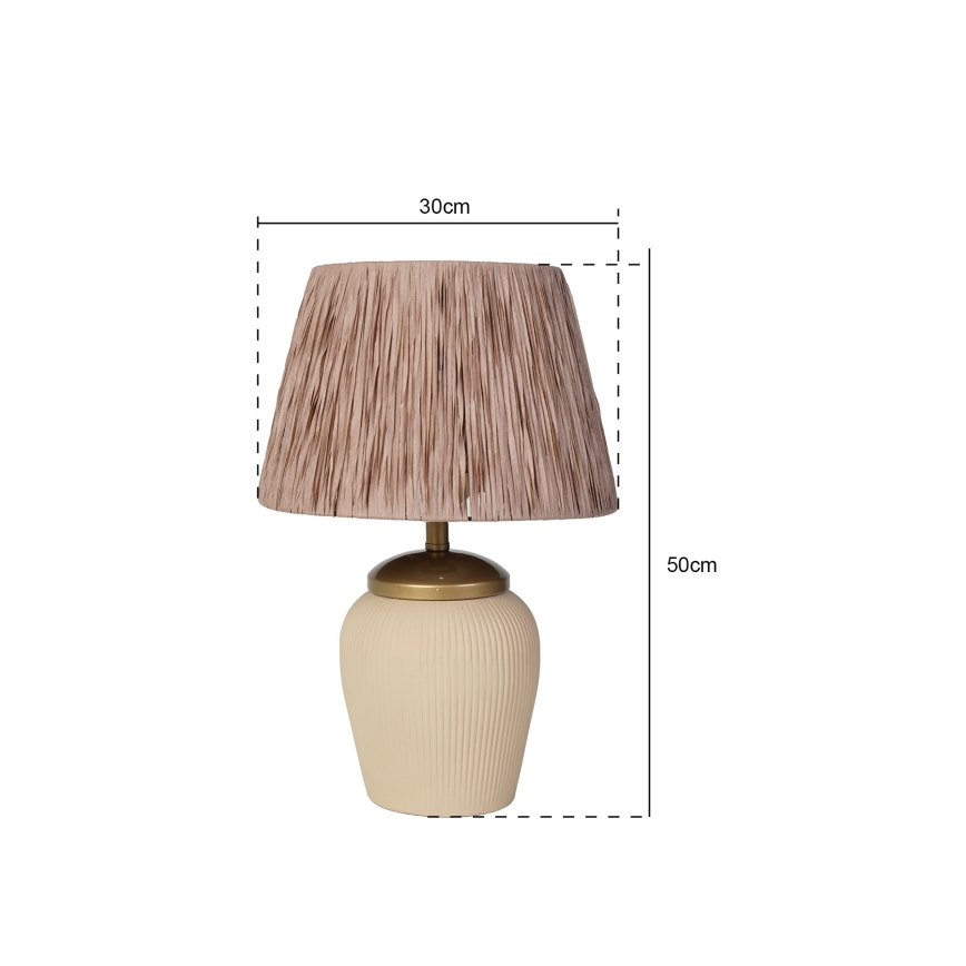 Stiilne lamp RAMZES 1xE27/40W/230V kreem / pruun