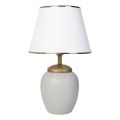 Stolnlamp RAMZES 1xE27/40W/230V valge/hall