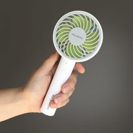 Stylies - Laetav käsiventilaator LACERTA 4W/5V 2500 mAh valge
