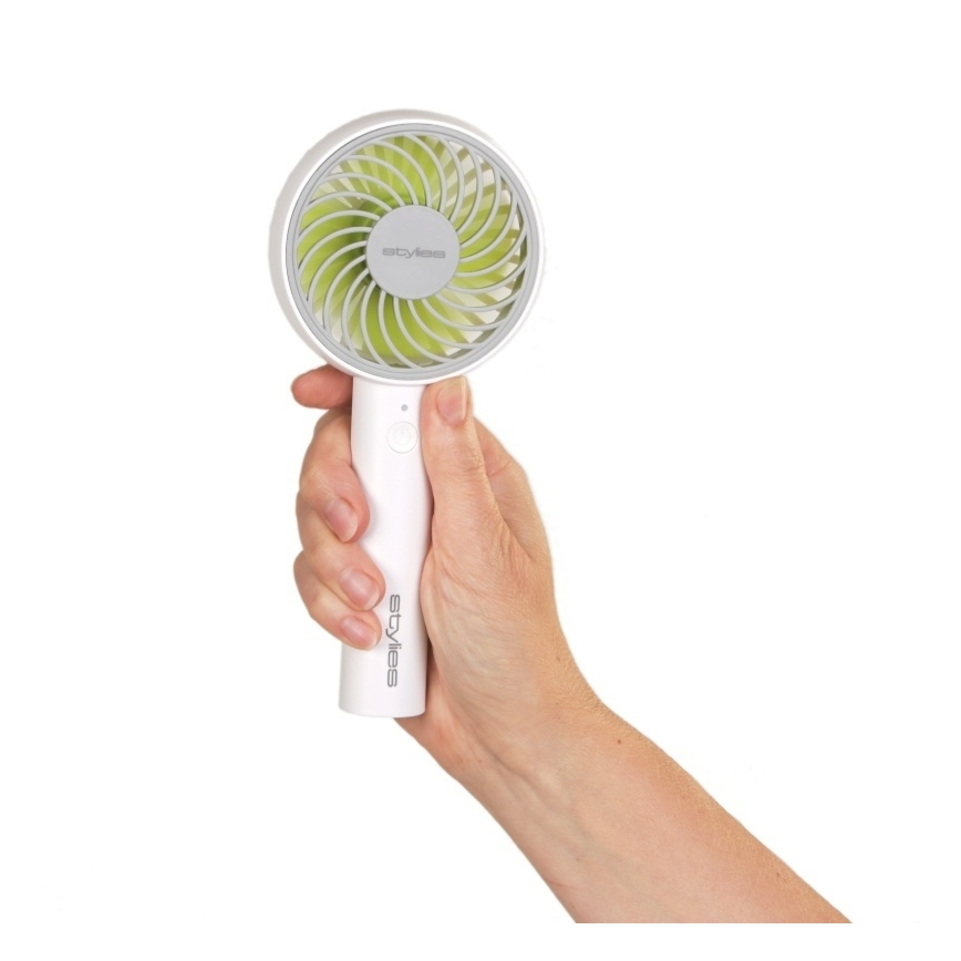 Stylies - Laetav käsiventilaator LACERTA 4W/5V 2500 mAh valge