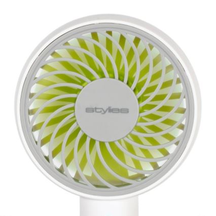 Stylies - Laetav käsiventilaator LACERTA 4W/5V 2500 mAh valge