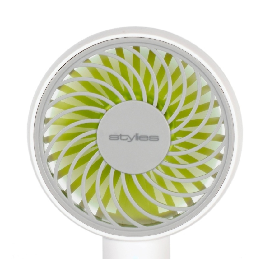 Stylies - Laetav käsiventilaator LACERTA 4W/5V 2500 mAh valge