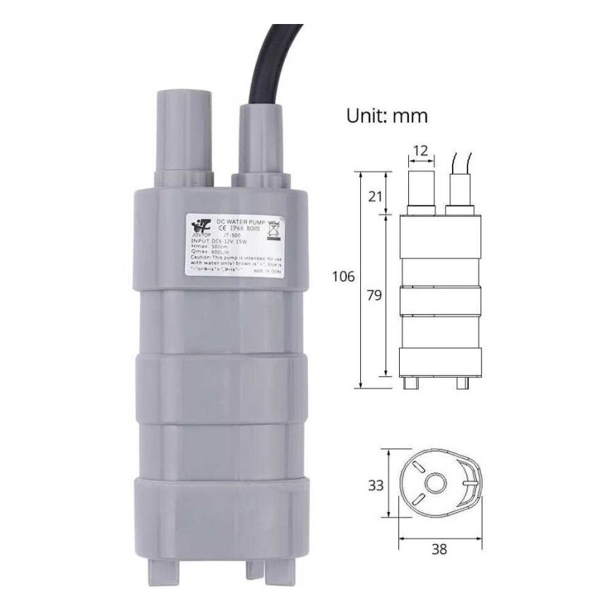 Sukelpump 12V 600l/h