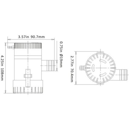 Sukelpump paadile 24V 47l/min