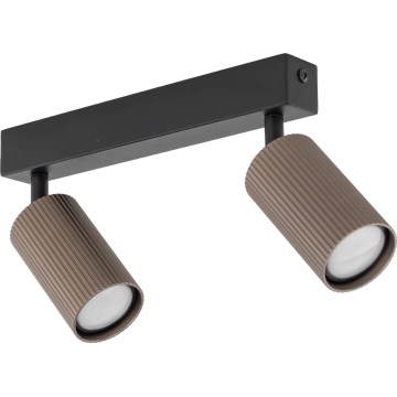 Suunatav laelamp TUNE 2xGU10/10W/230V must/pruun