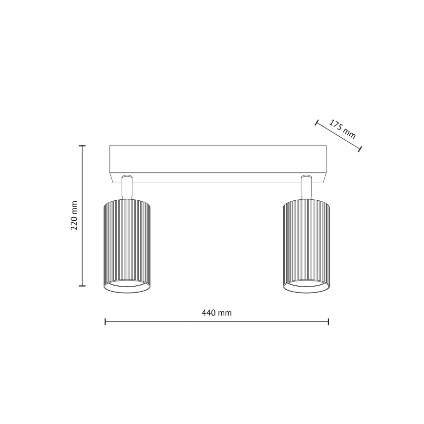Suunatav laelamp TUNE 2xGU10/10W/230V must/pruun
