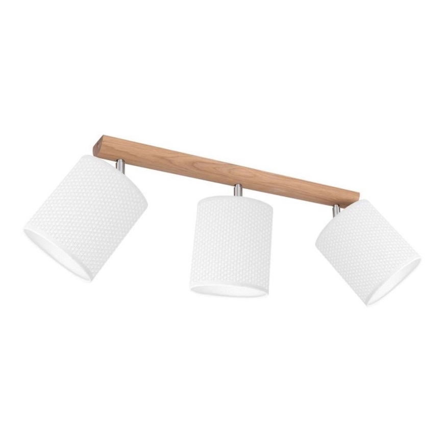 Suunatav laevalgusti BENITA 3xE27/25W/230V valge/tamm