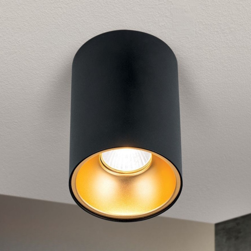 Suunatav laevalgusti STARLIGHT 1xGU10/50W/230V must/kuldne