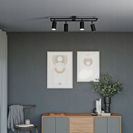 Suunatav spottvalgusti 4xGU10/30W/230V must