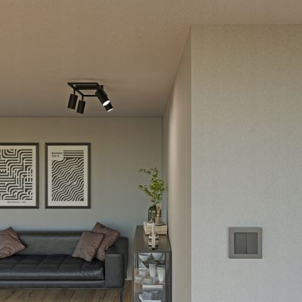 Suunatav spottvalgusti 4xGU10/30W/230V must