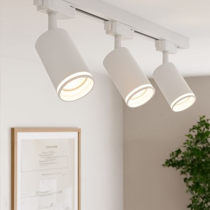 Suunav valgusti PIPE 1xGU10/10W/230V, valge, ühefaasilisele liistvalgustussüsteemile