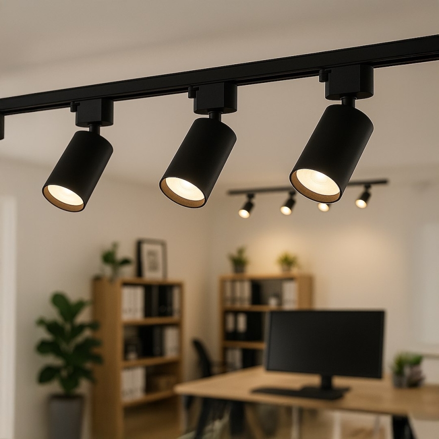 Suunavalgusti 1-faasilisse liistsüsteemi TIGER 1xGU10/10W/230V must