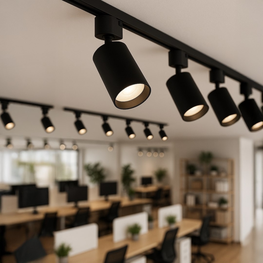 Suunavalgusti 1-faasilisse liistsüsteemi TIGER 1xGU10/10W/230V must