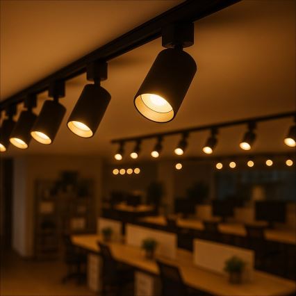 Suunavalgusti 1-faasilisse liistsüsteemi TIGER 1xGU10/10W/230V must