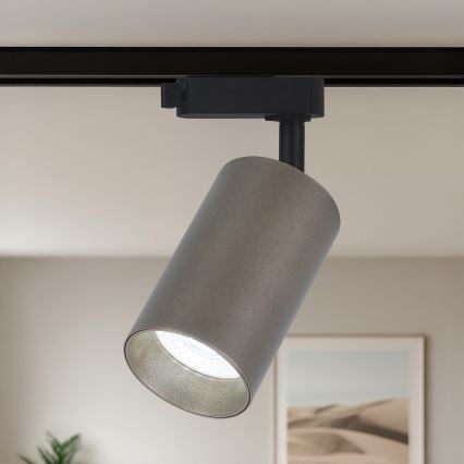 Suunavalgusti ühefaasilisele liistvalgustussüsteemile PIPE 1xGU10/10W/230V, pruun