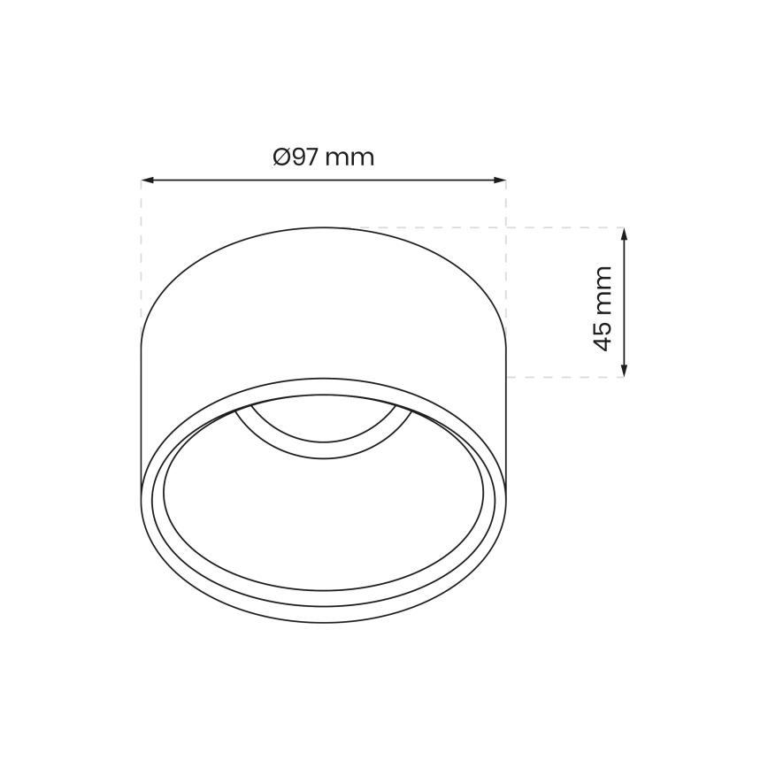 Süvistatav kohtvalgusti BALI 1xGU5,3/MR16/25W/12V ümmargune valge