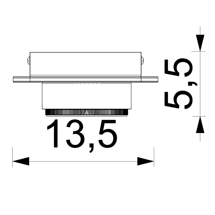 Süvistatav kohtvalgusti KIDO 1xGX53/8W/230V must/beež/tamm