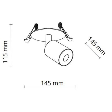Süvistatav kohtvalgusti NEX 1xGU10/10W/230V valge