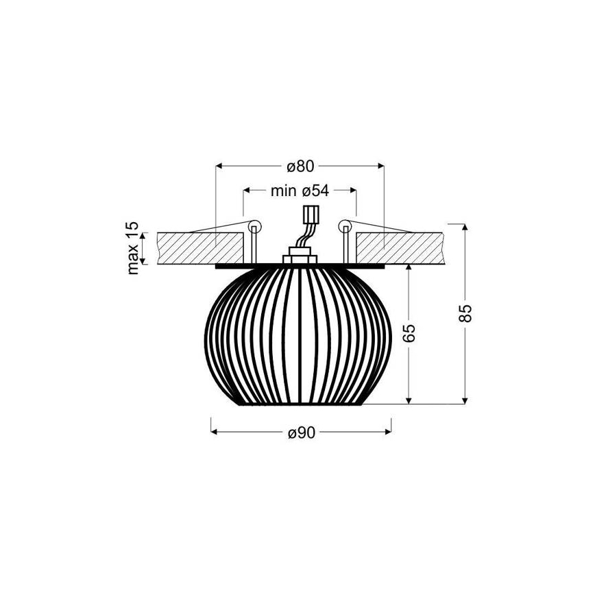 Süvistatav kohtvalgusti SK 93 1xG9/40W/230V valge