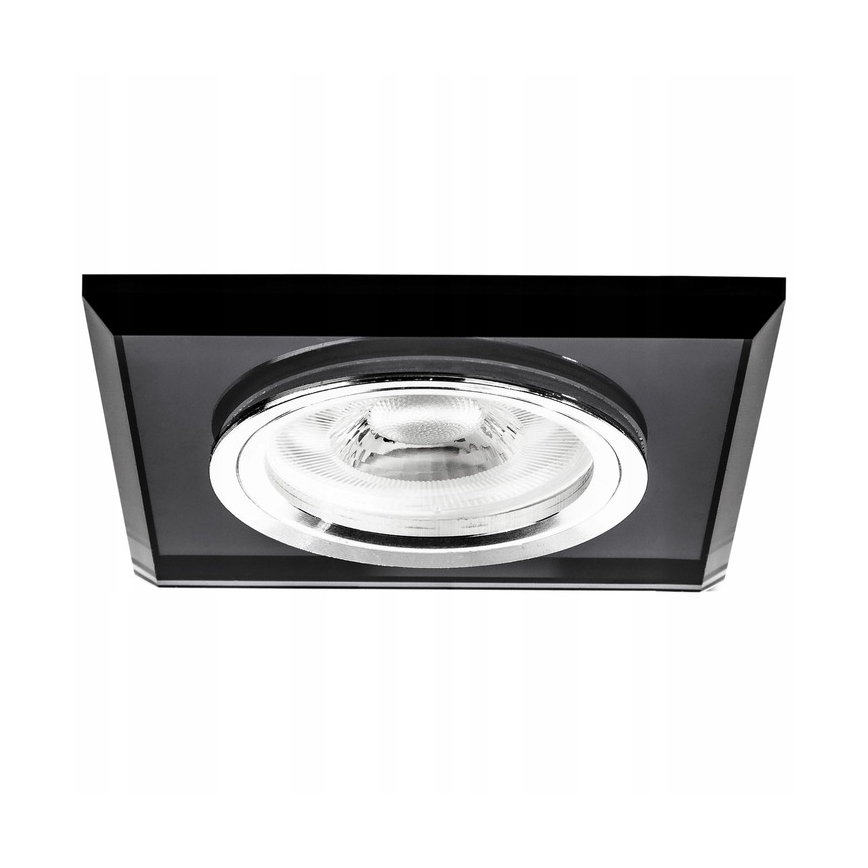 Süvistatav laevalgusti 1xGU10/MR16/10W/230V 9x9 cm must